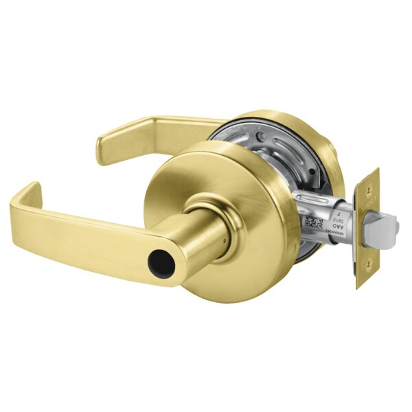 Sargent Grade 2 Entrance/Office Cylindrical Lock, L Lever, Conventional Less Cylinder, Satin Brass Finish 28LC-7G05 LL 04 - main